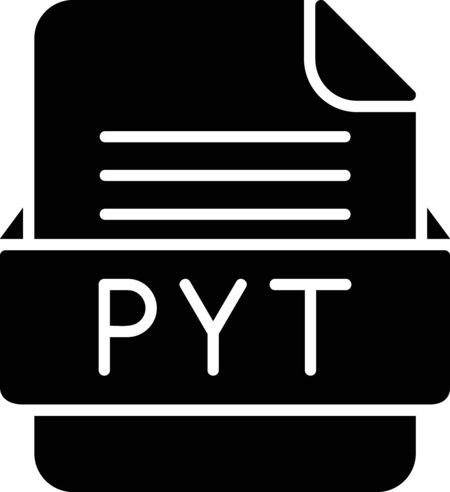 pyt Arquivo formato linha ícone vetor