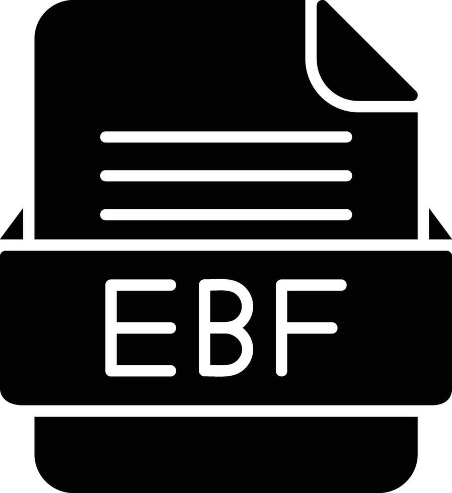 ebf Arquivo formato linha ícone vetor