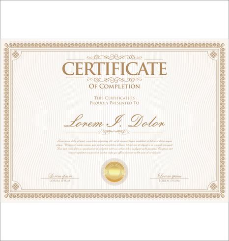 Certificado vetor