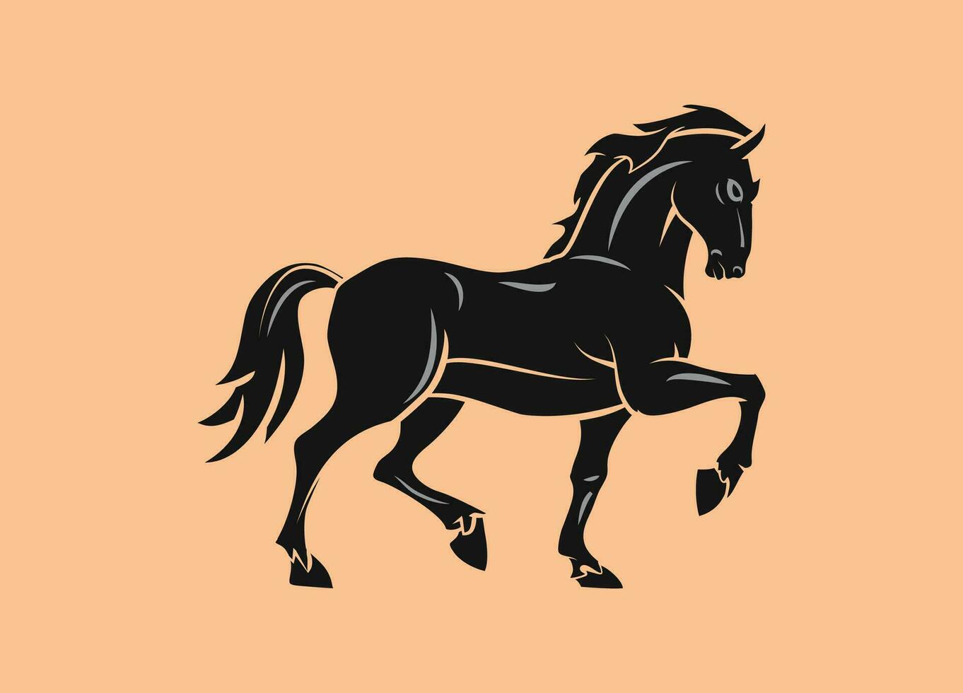 cavalo ícone Projeto modelo vetor