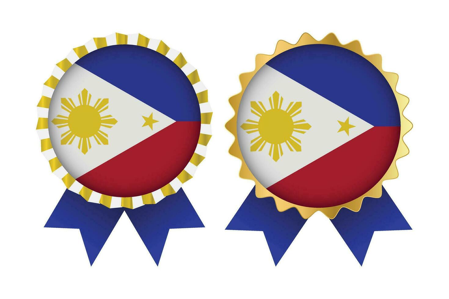 vetor medalha conjunto desenhos do Filipinas modelo