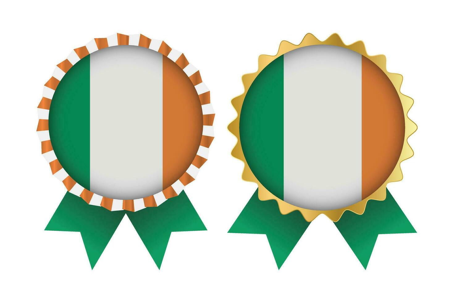 vetor medalha conjunto desenhos do Irlanda modelo