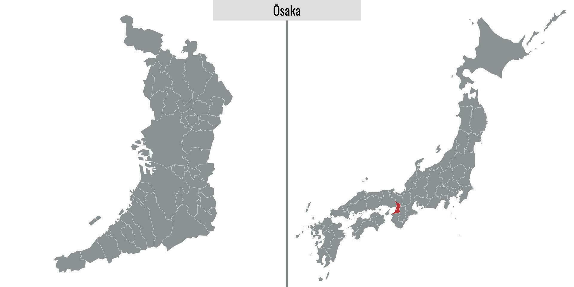 mapa prefeitura do Japão vetor