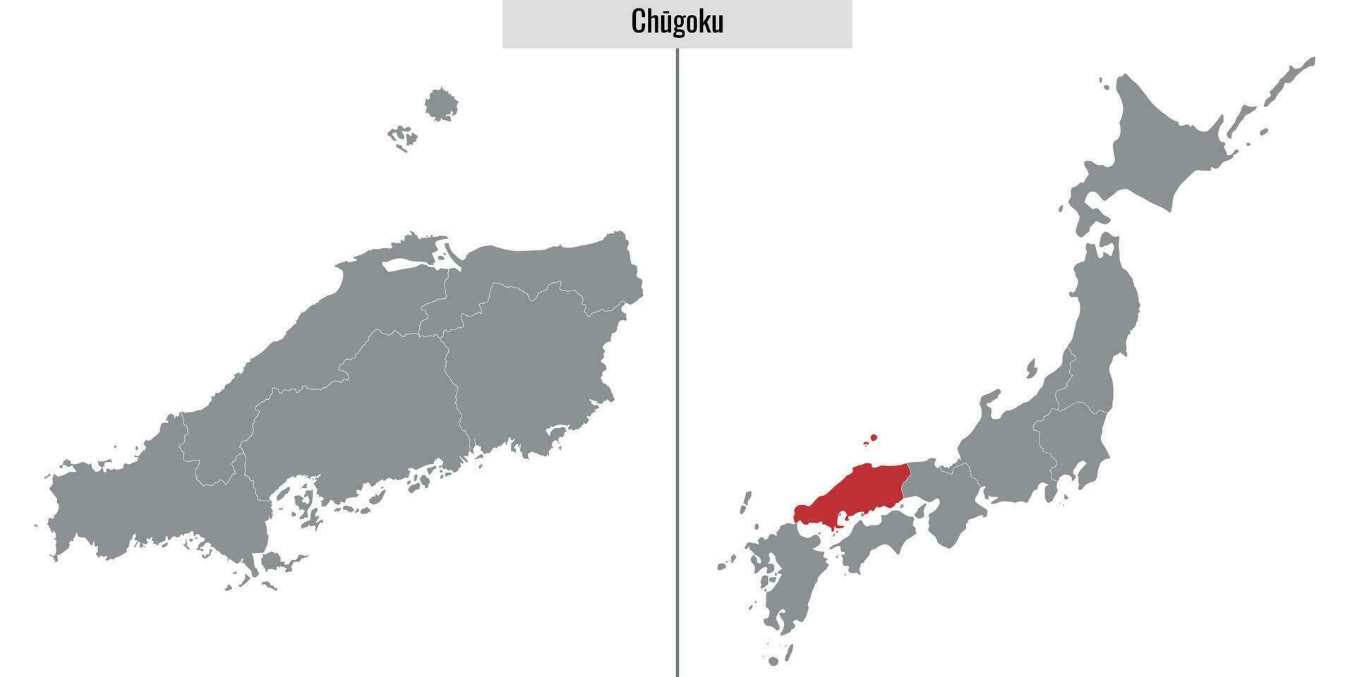 mapa região do Japão vetor