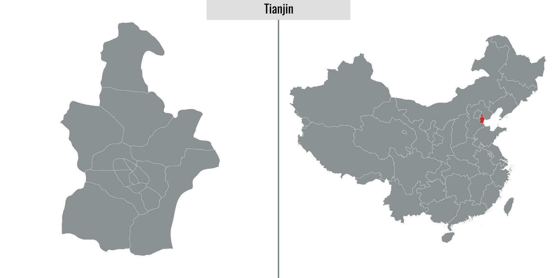 mapa da província da china vetor