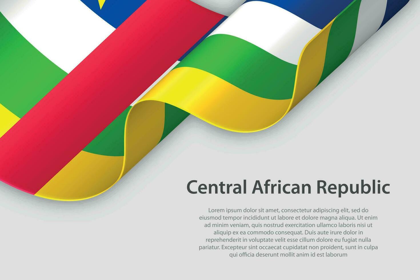 3d fita com nacional bandeira central africano república isolado em branco fundo vetor