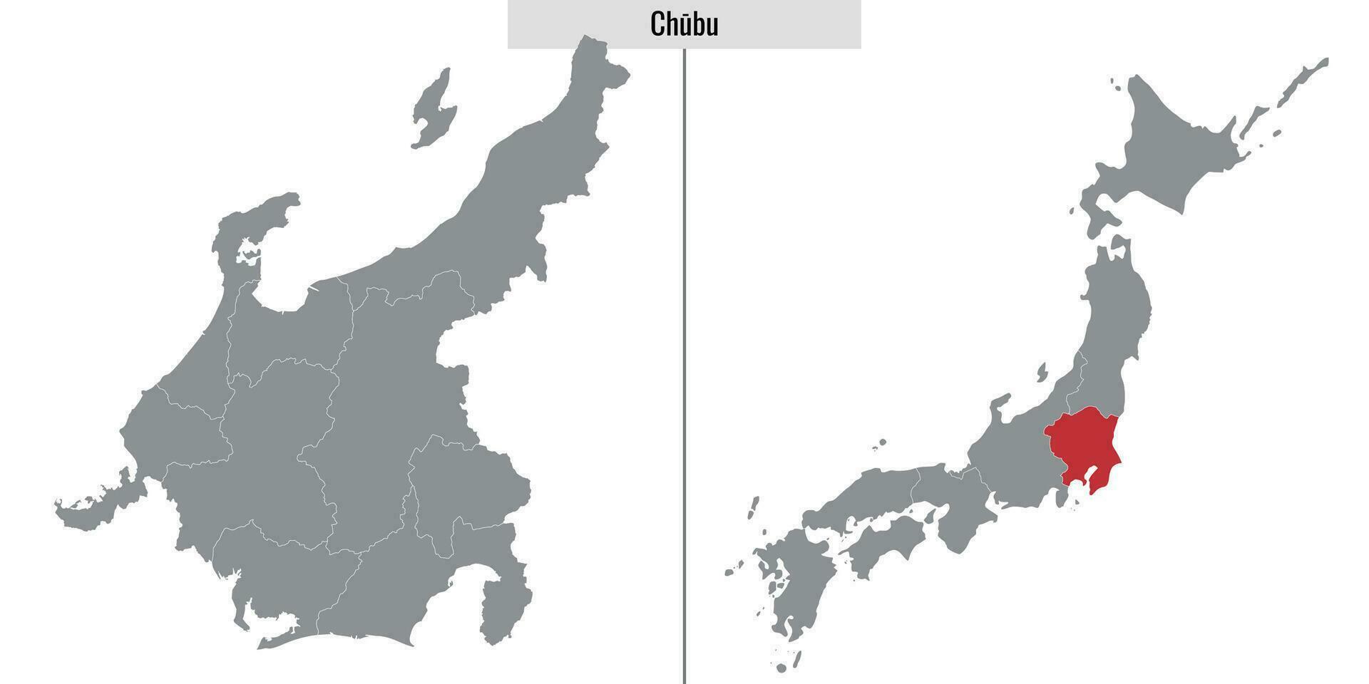 mapa região do Japão vetor