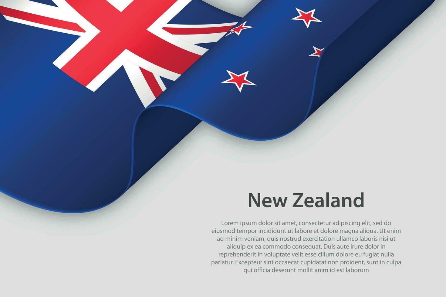 3d fita com nacional bandeira Novo zelândia isolado em branco fundo vetor