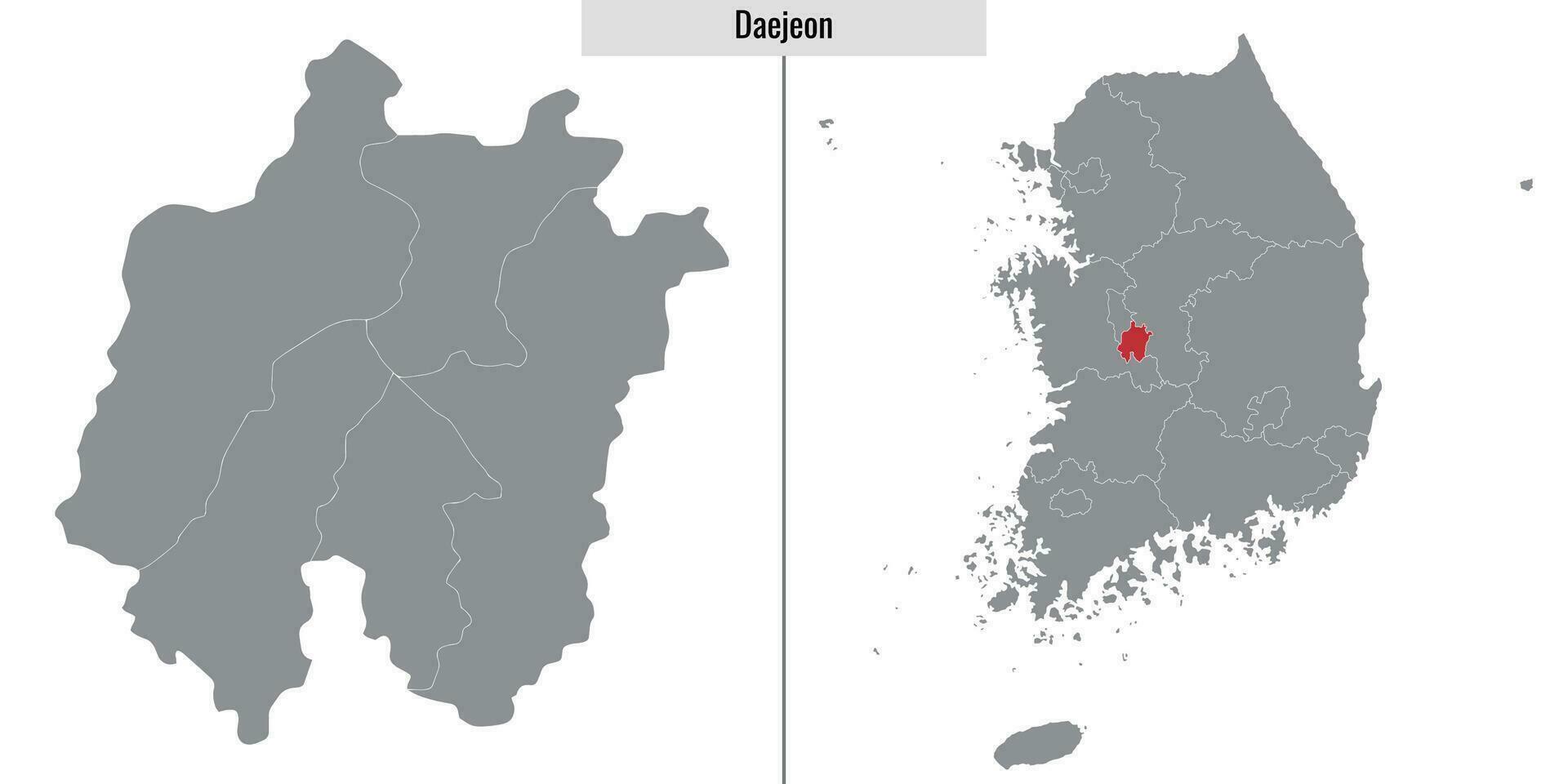 mapa Estado do sul Coréia vetor