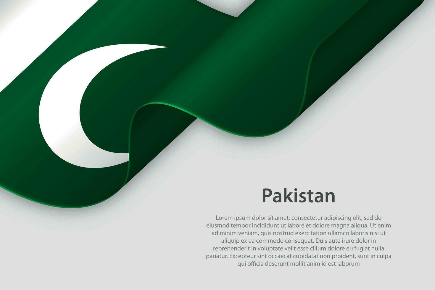 3d fita com nacional bandeira Paquistão isolado em branco fundo vetor
