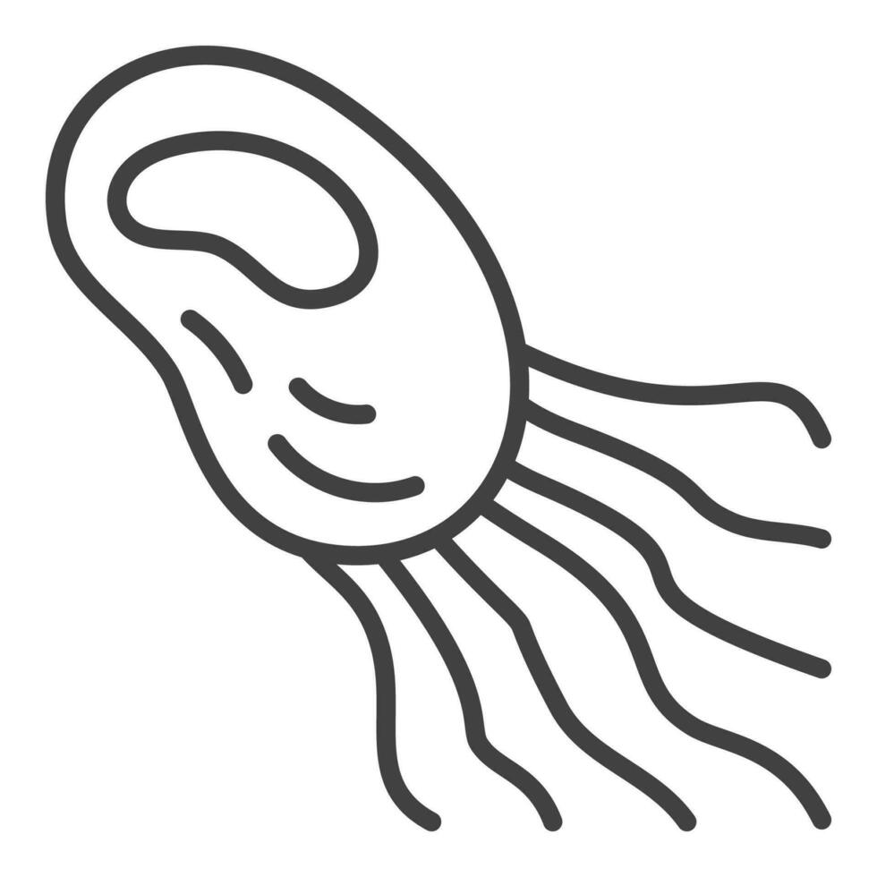 procarionte micróbio vetor conceito esboço ícone ou símbolo