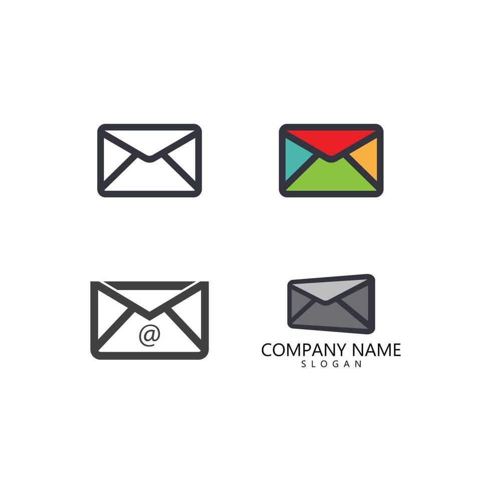 mail logo vector icon set