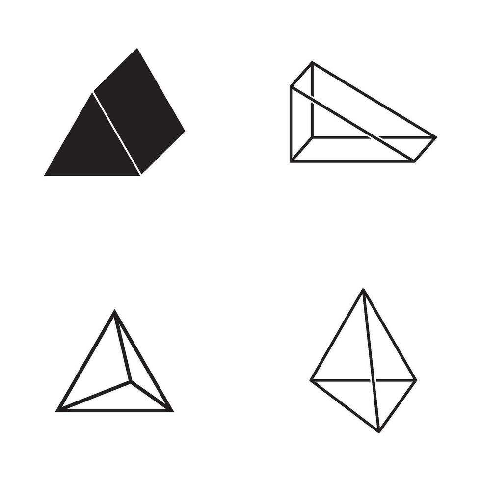 triângulo 3d ícone vetor