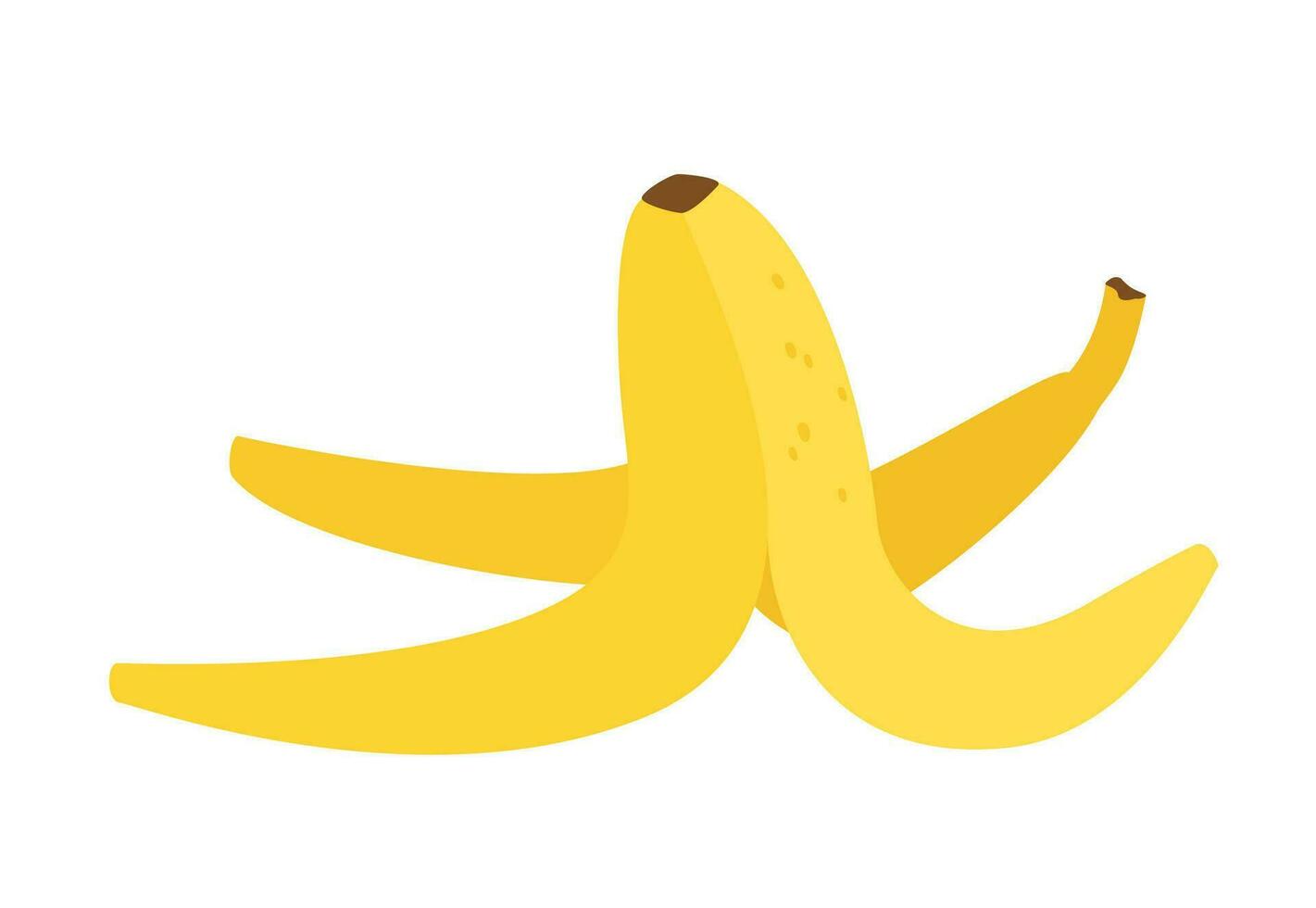 banana casca. orgânico lixo. desperdício. Lixo Ordenação, reciclando. vetor ilustração.