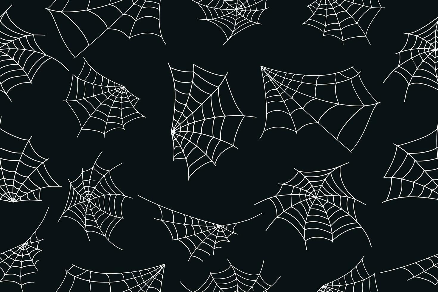 dia das Bruxas aranha rede desatado padronizar. Preto fundo e branco teia de aranha. desatado vetor fundo.