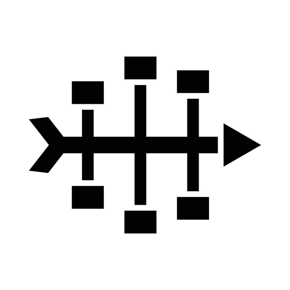 espinha de peixe diagrama vetor glifo ícone para pessoal e comercial usar.