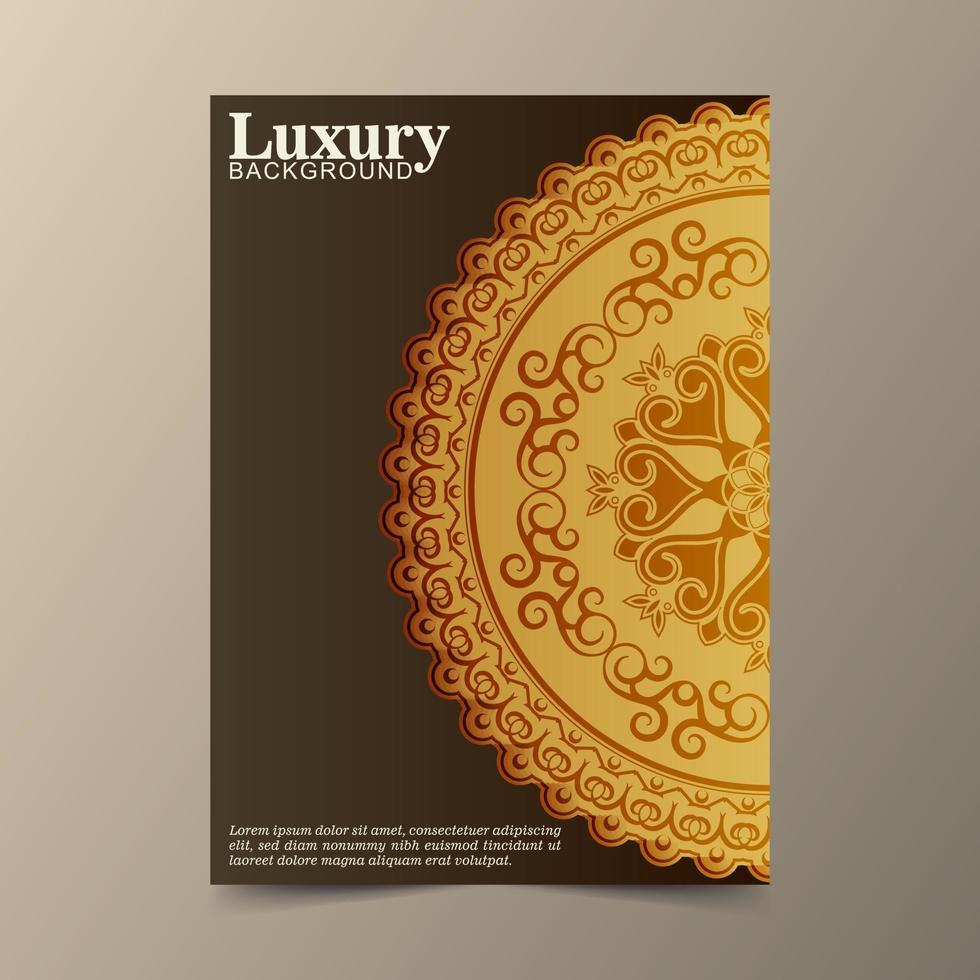 capa e cartão estilo mandala premium vetor