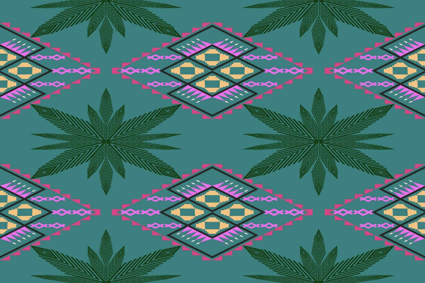 étnico tradicional elegante ornamental multi colorida geométrico padronizar fundo Projeto fronteira têxtil impressão para textura,tecido,vestuário,embrulho,tapete. vetor