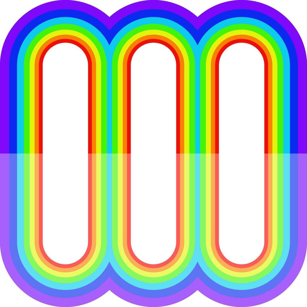 arco Iris quadro, Armação fronteira grandes cenário vertical colorida vetor