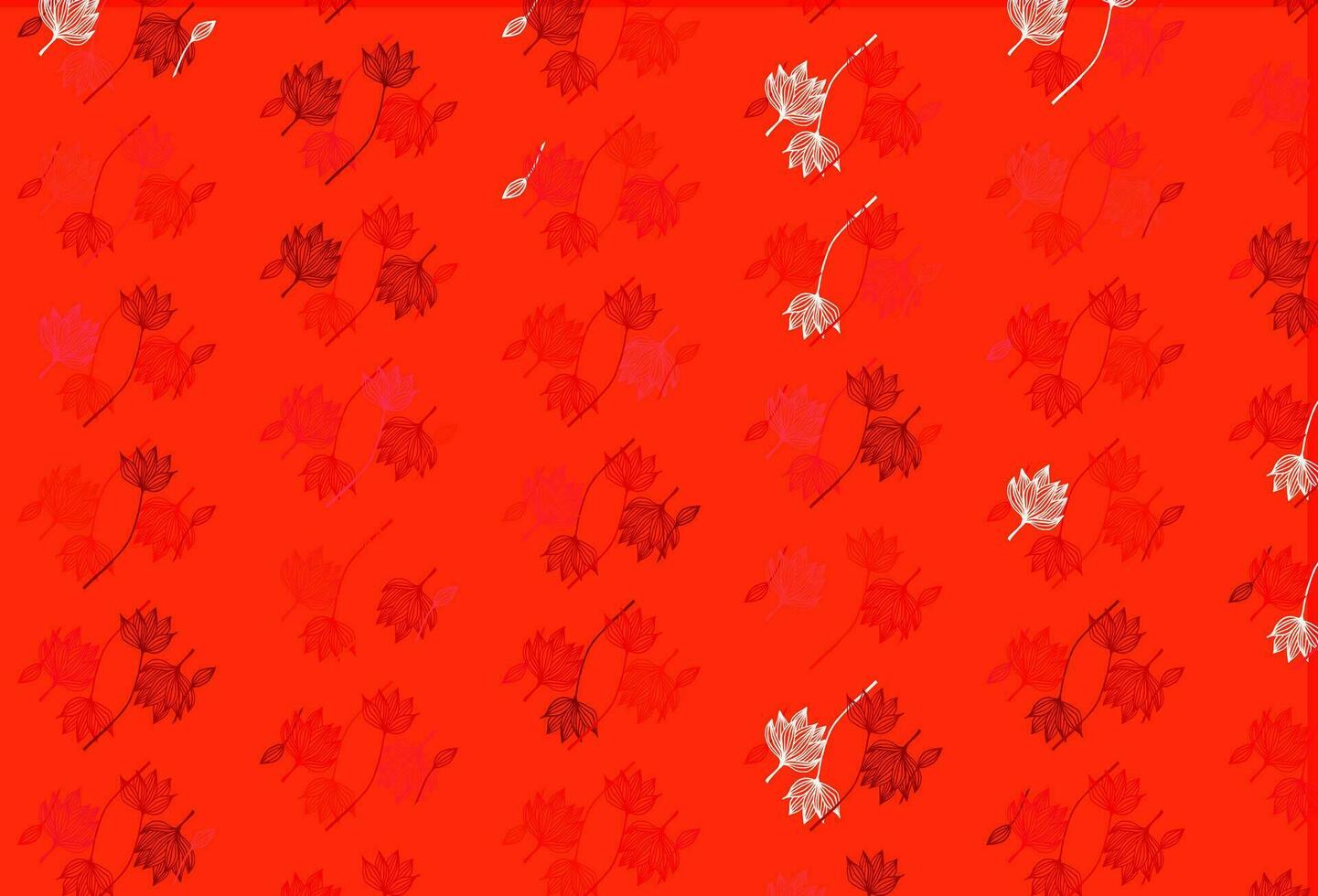 layout de doodle de vetor vermelho claro.