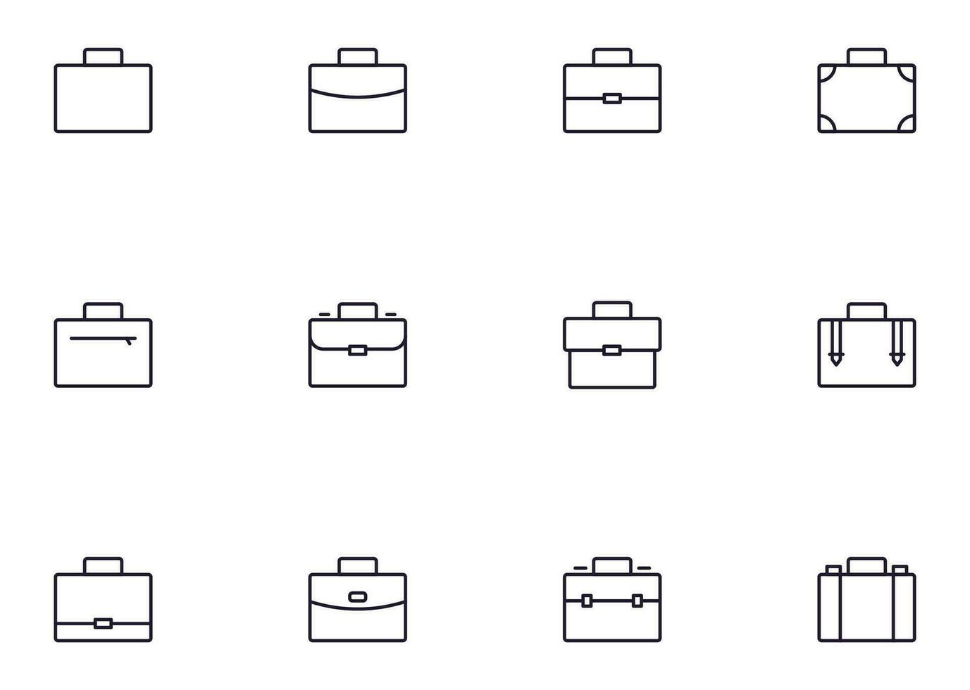 caso conceito. coleção do caso Alto qualidade vetor esboço sinais para rede Páginas, livros, conectados lojas, panfletos, faixas etc. conjunto do Prêmio ilustrações isolado em branco fundo