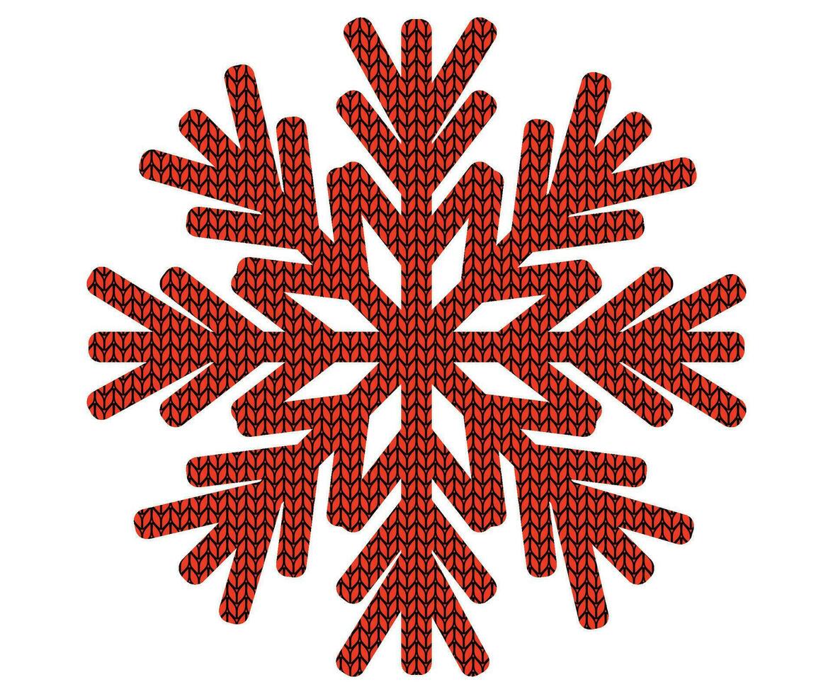floco de neve dentro a textura do uma tricotado suéter vetor