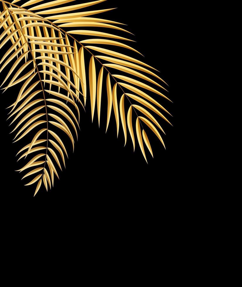beautifil silhueta folha de palmeira fundo vector illustrat