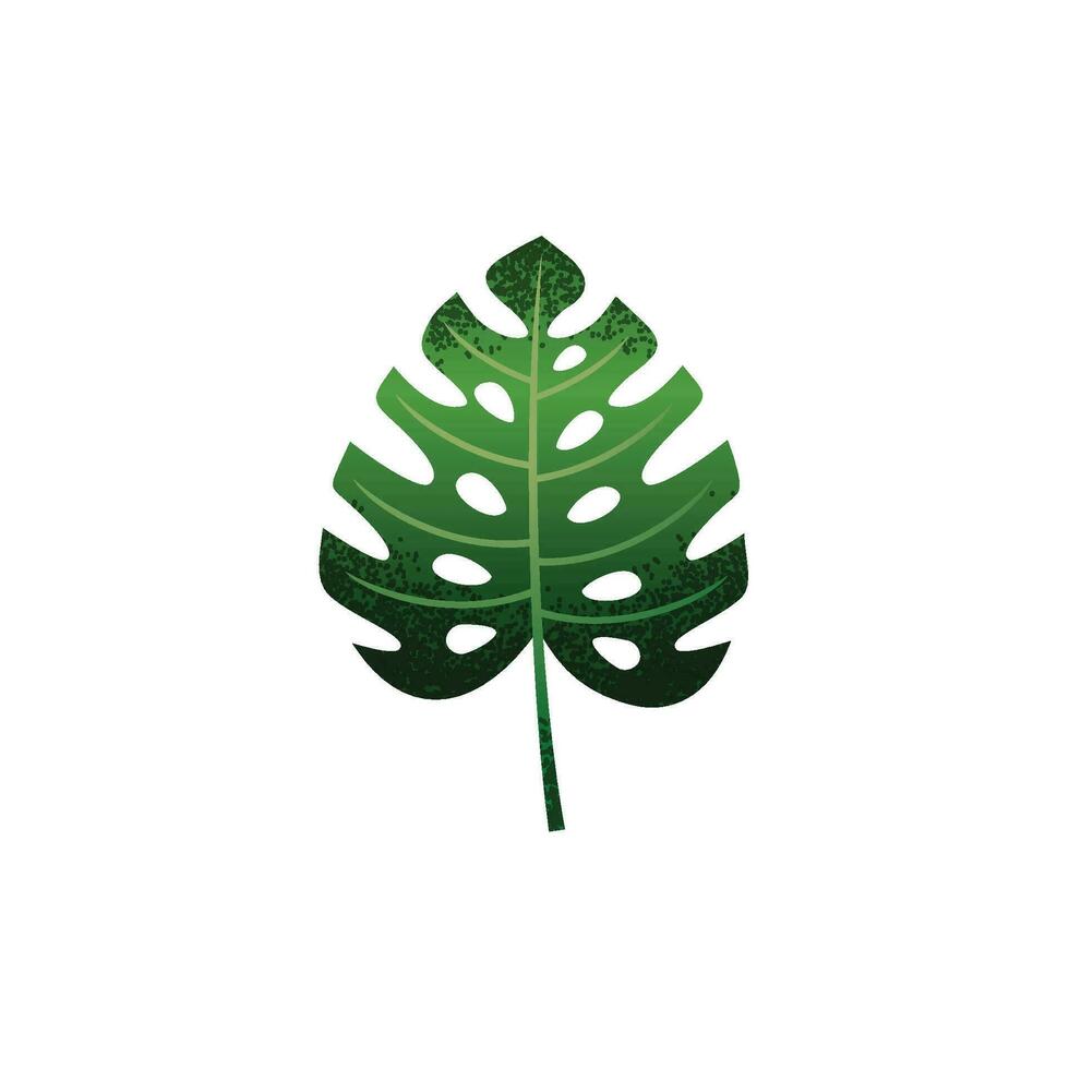 tropical verde folhas isolado ilustração vetor