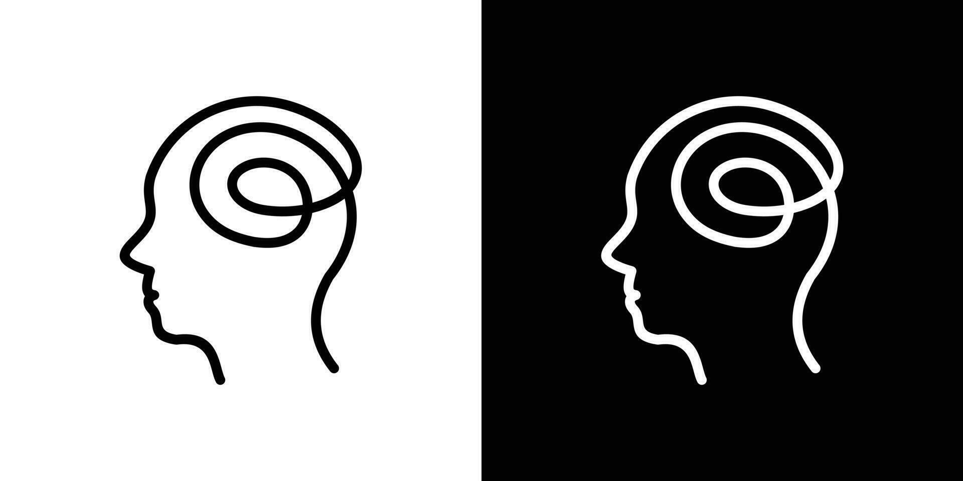 logotipo Projeto para inteligência, mental, psicologia, cérebro fez dentro minimalista linha estilo vetor