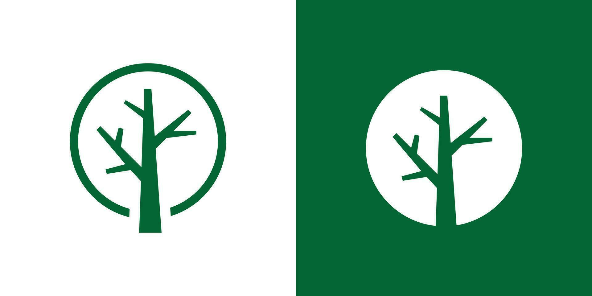 árvore, folha, jardim e natureza logotipo Projeto inspiração. vetor