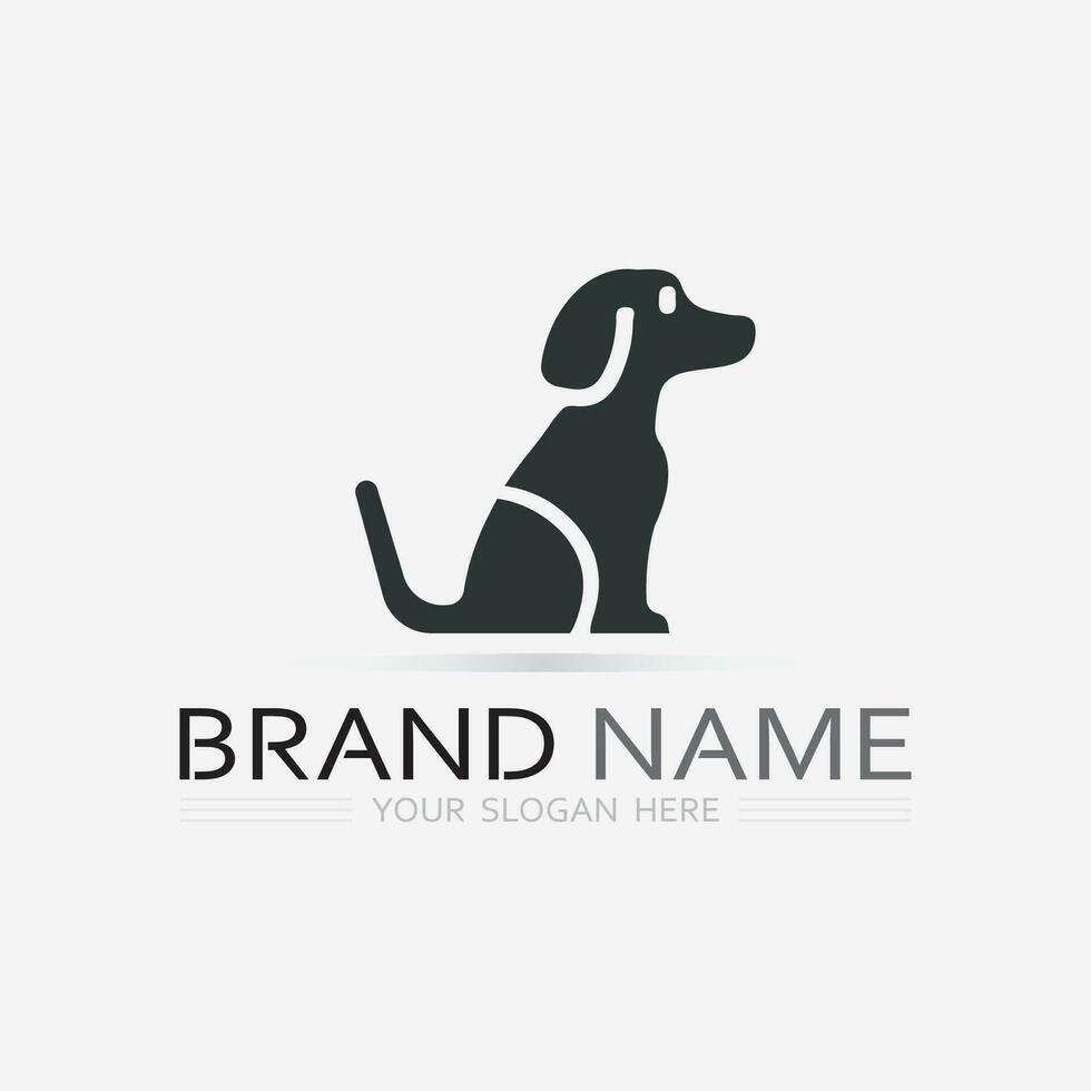 cachorro logotipo e ícone animal vetor ilustração Projeto gráfico