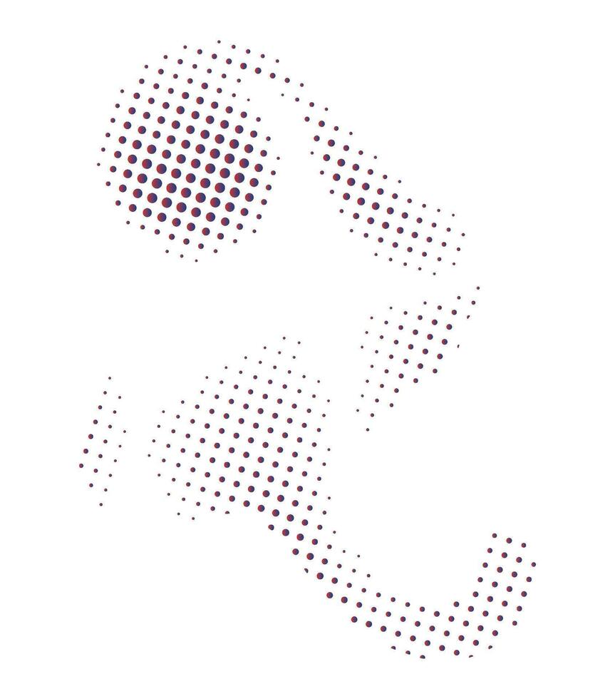 uma Preto e branco meio-tom ilustração do uma ícone, meio-tom onda Projeto circular formas Preto e branco padronizar espiral swirly meio-tom vetor ilustração