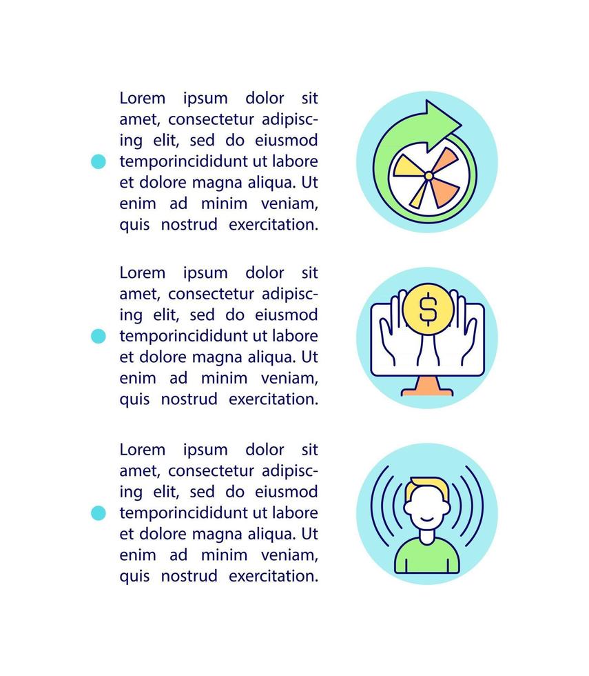 ícones de linha de conceito de contribuições recorrentes com texto. modelo de vetor de página ppt com espaço de cópia. folheto, revista, elemento de design de boletim informativo. dinheiro ganhando ilustrações lineares em branco