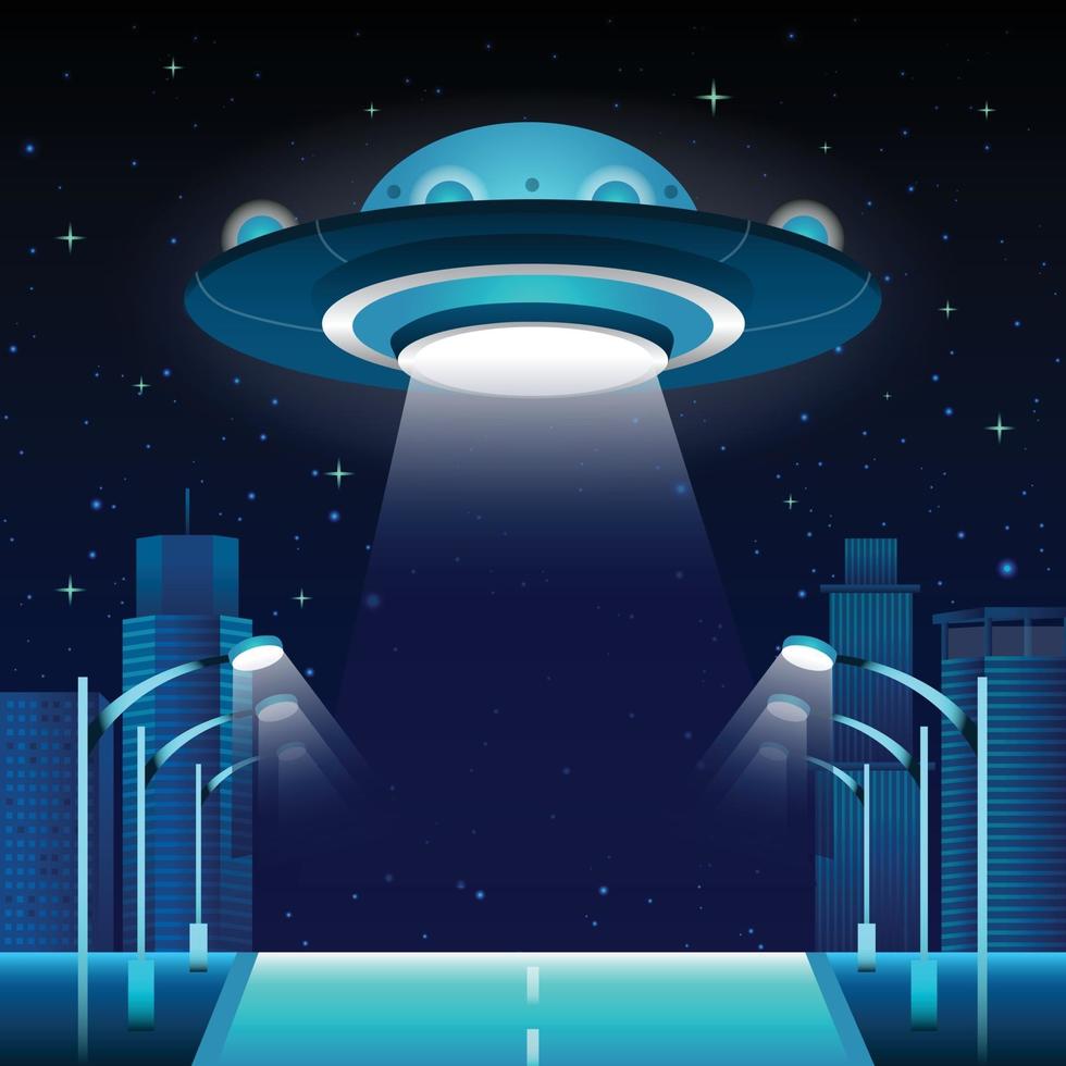 modelo de plano de fundo de disco voador ufo vetor