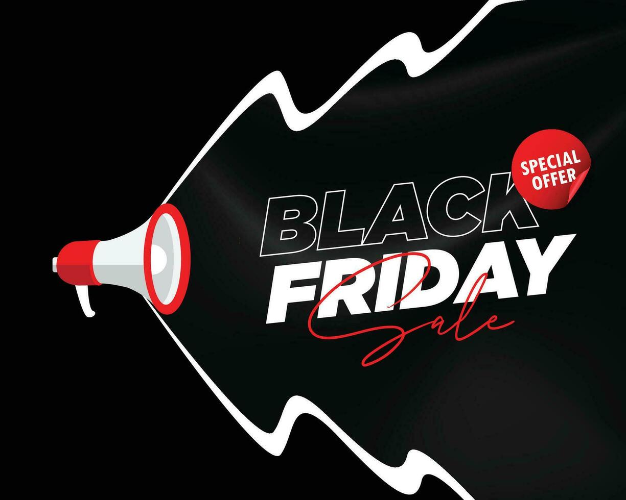 modelo de banner black friday vetor