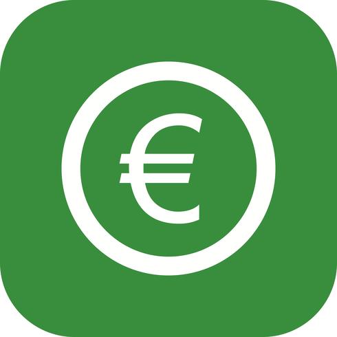 Ícone do vetor de euro