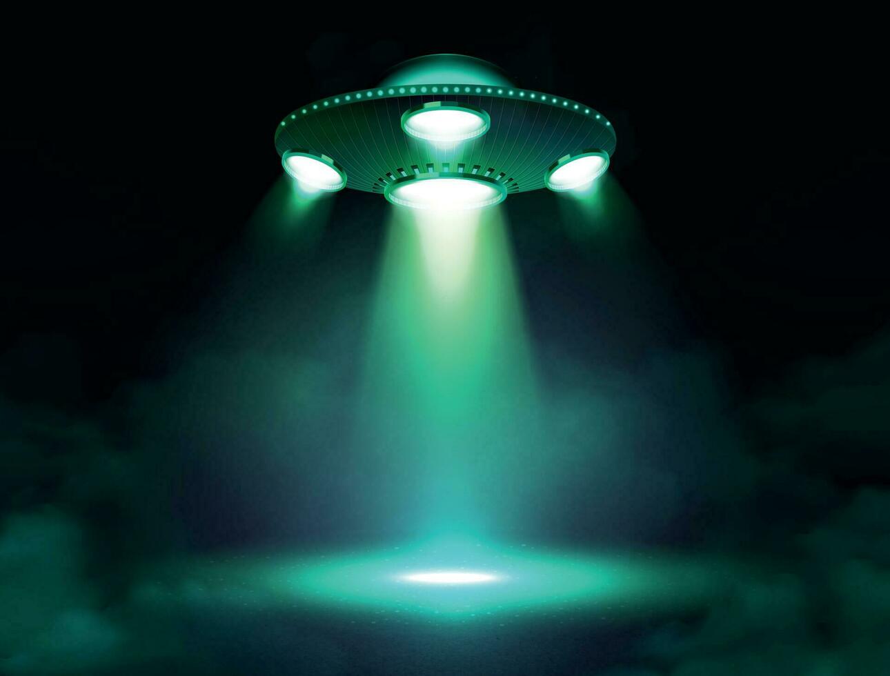UFO nave espacial poster vetor