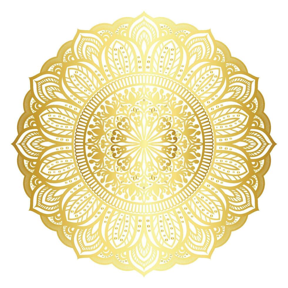 vintage luxo dourado mandala arabesco islâmico padronizar para Ramadã Casamento convite vetor