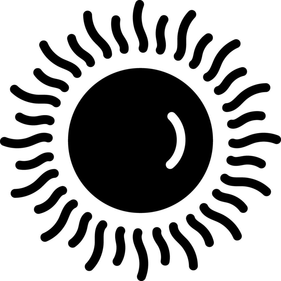 sólido ícone para Sol vetor