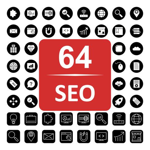 Conjunto de vetor SEO Search Engine Optimization Icons