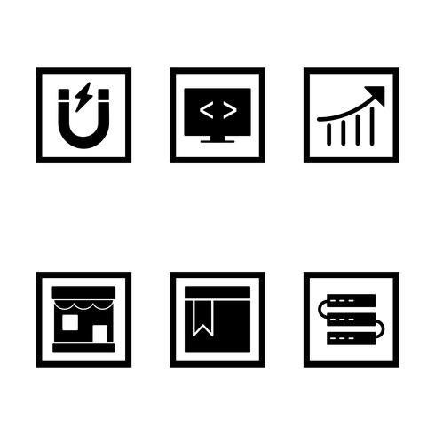 Conjunto de vetor SEO Search Engine Optimization Icons