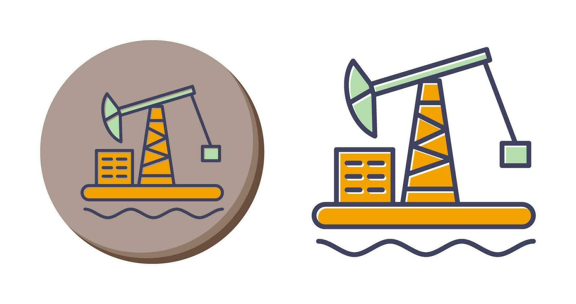 ícone de vetor de plataforma de petróleo