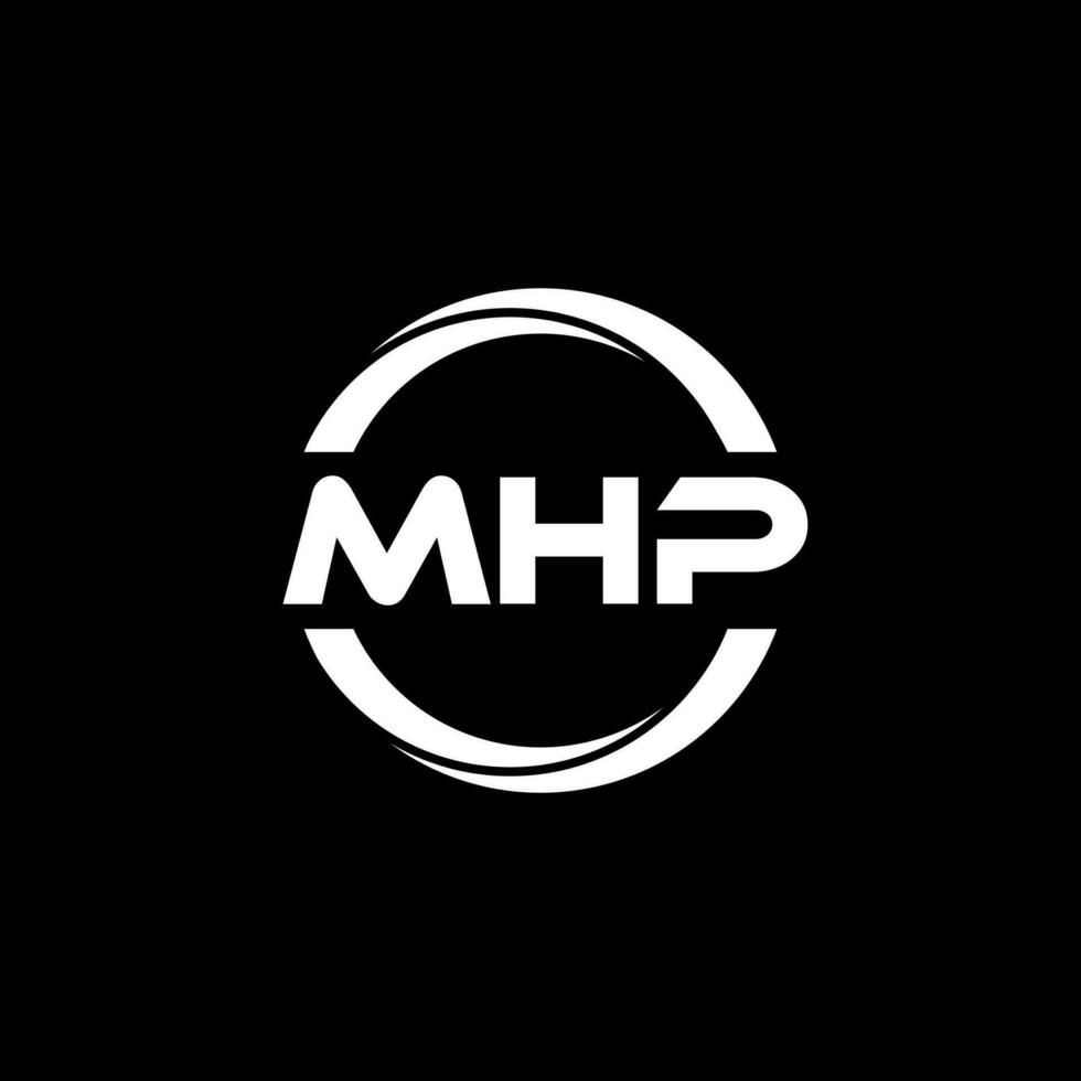 mhp carta logotipo projeto, inspiração para uma único identidade. moderno elegância e criativo Projeto. marca d'água seu sucesso com a impressionante isto logotipo. vetor