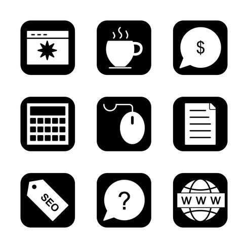 Conjunto de vetor SEO Search Engine Optimization Icons