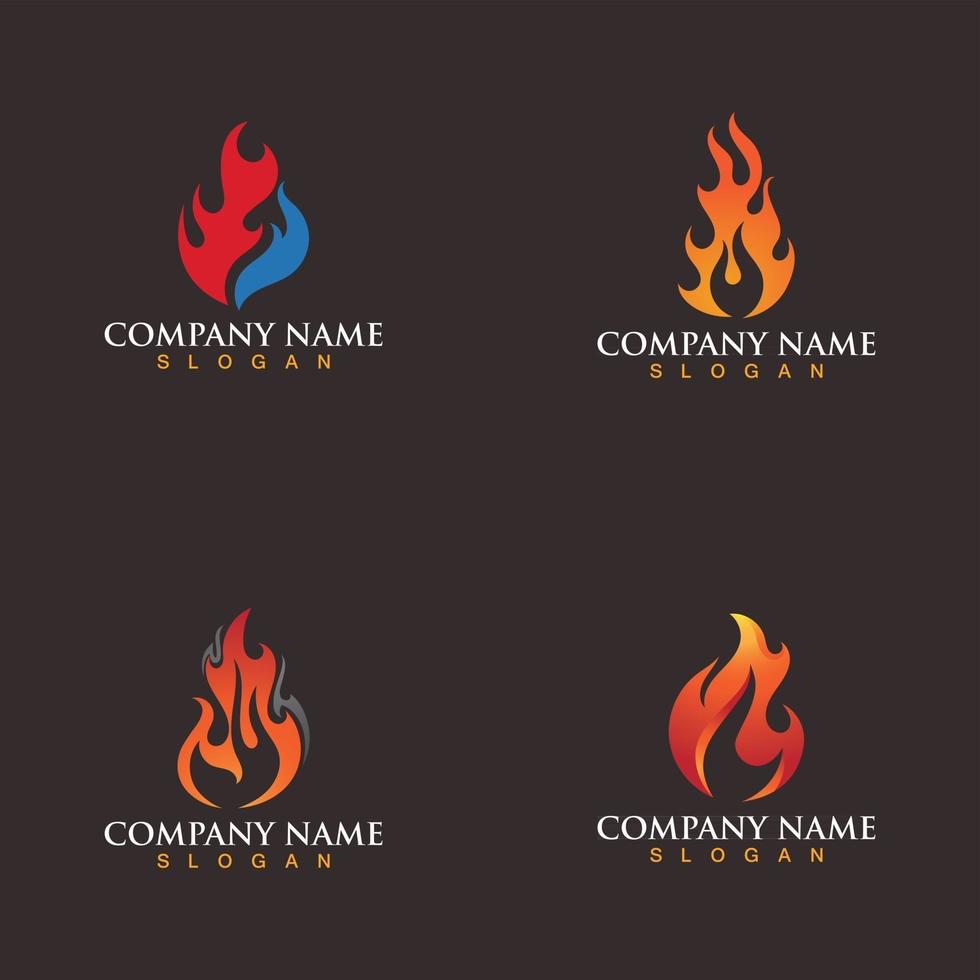 design de ilustração vetorial de logotipo de fogo vetor