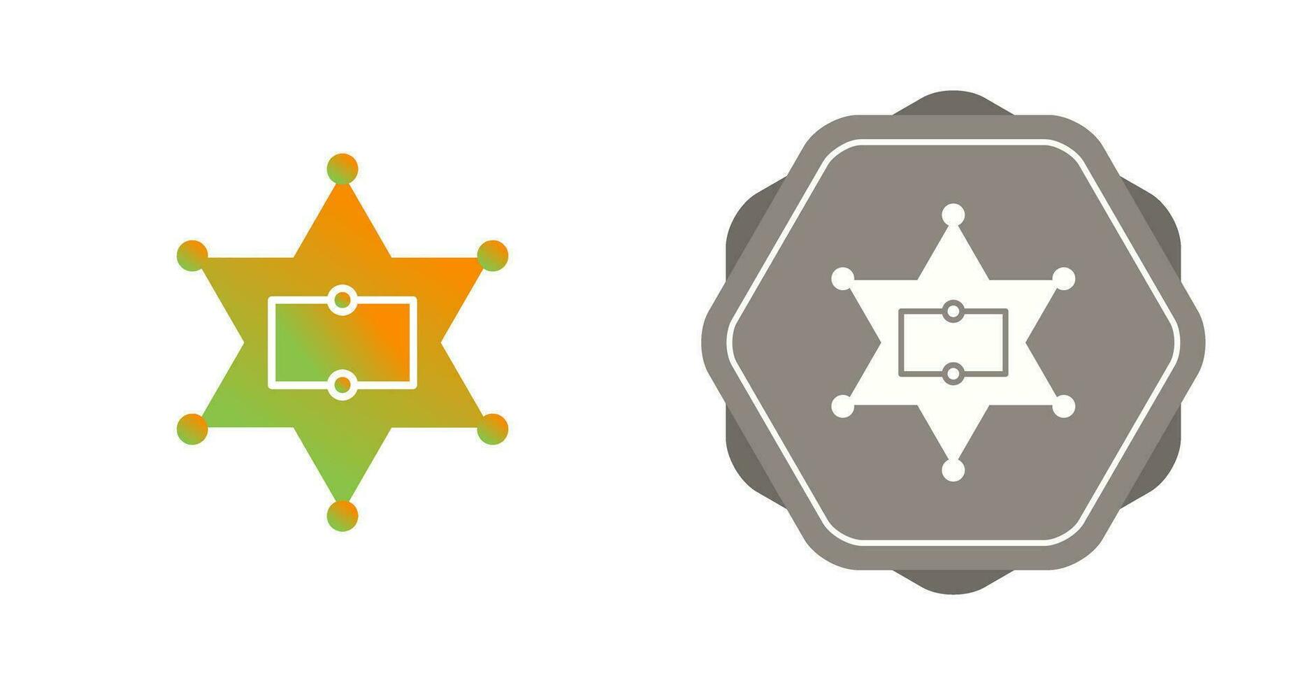 ícone de vetor de distintivo de xerife