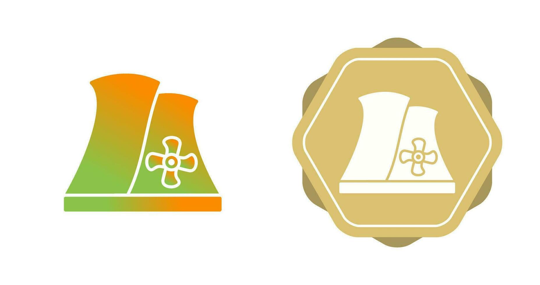 ícone de vetor de usina nuclear