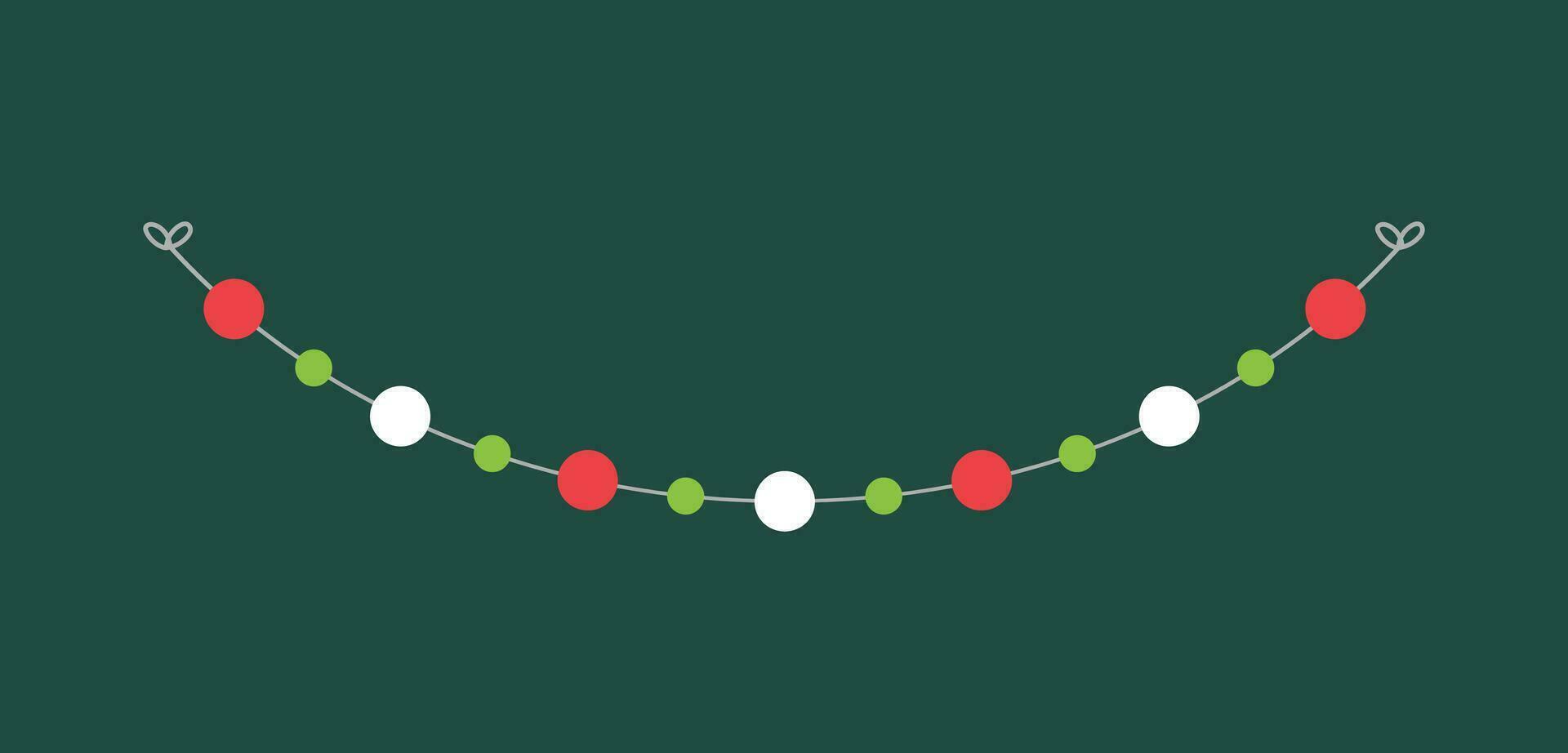 Natal luzes festão vetor ilustração, Natal gráficos festivo inverno feriado estação estamenha decoração