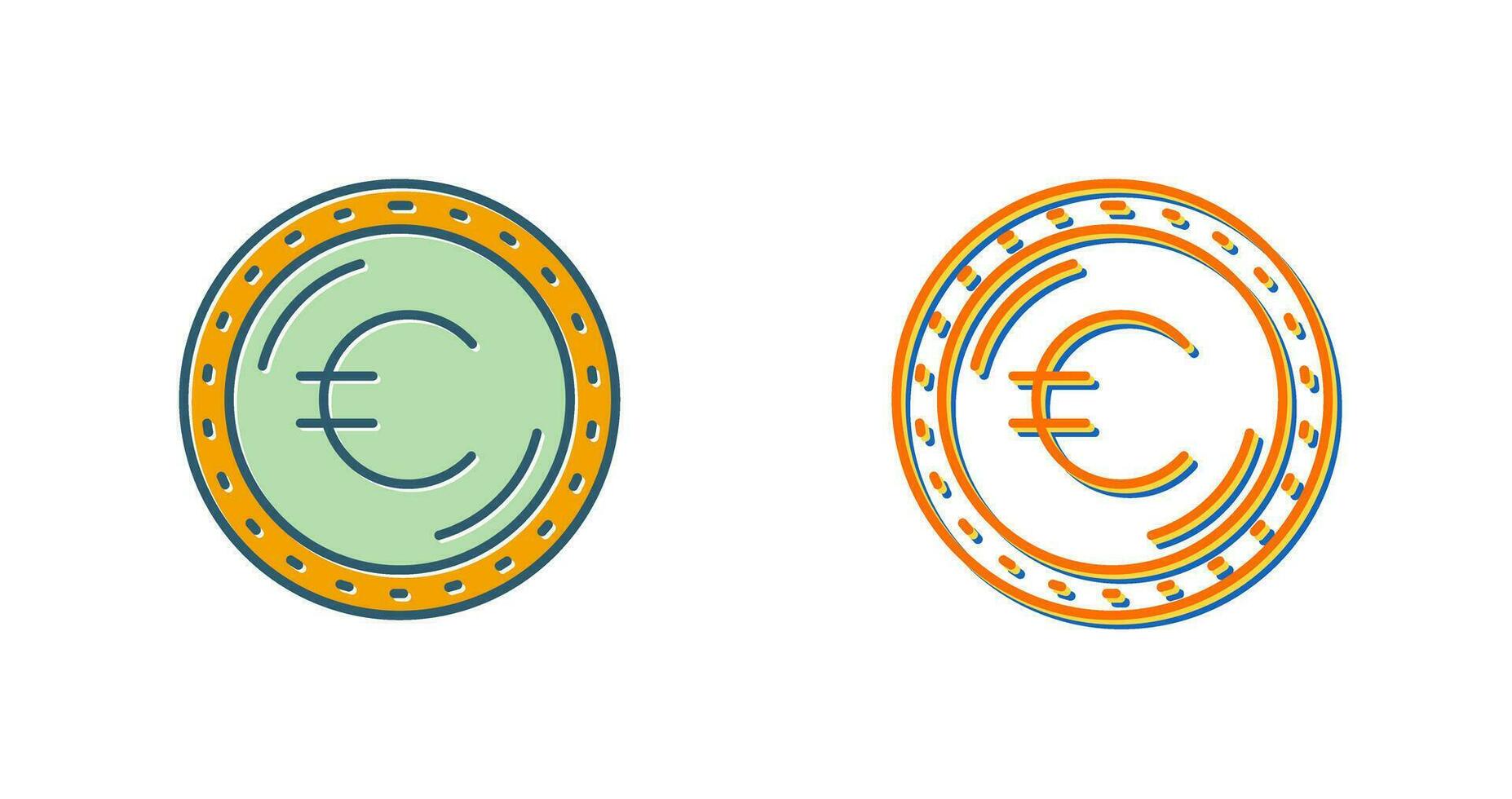 ícone de vetor de moeda euro