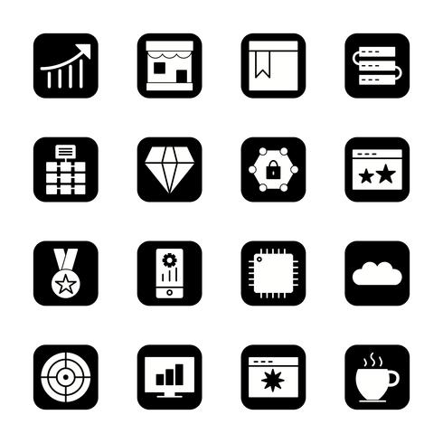 Conjunto de vetor SEO Search Engine Optimization Icons